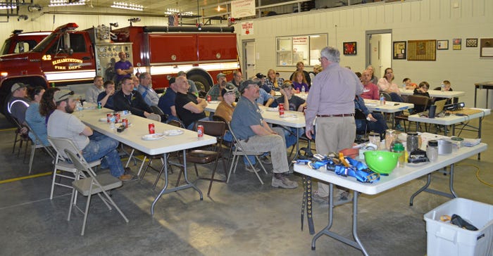 Bill Field teaches first responders about grain bin safety 