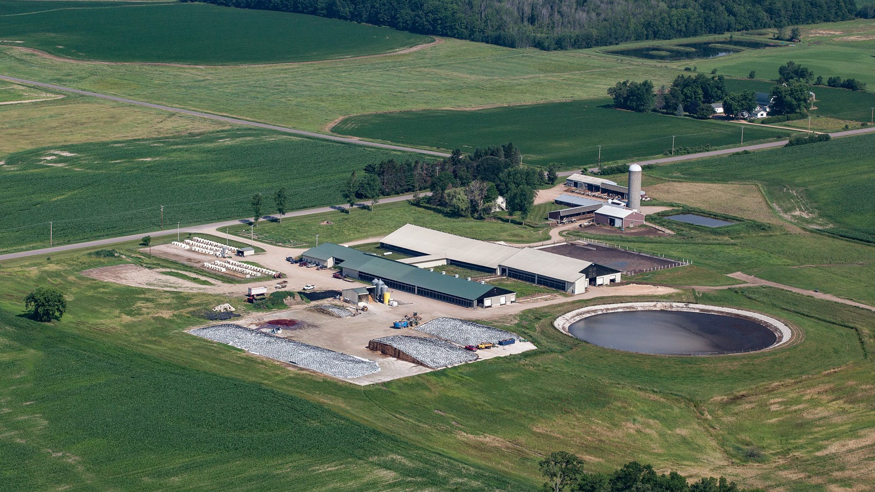 Aeriel view of the Grass Ridge Dairy LLC 