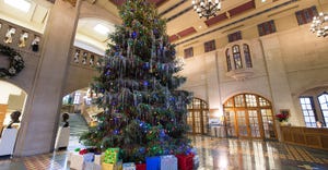 Christmas tree in the Purdue Memorial Union
