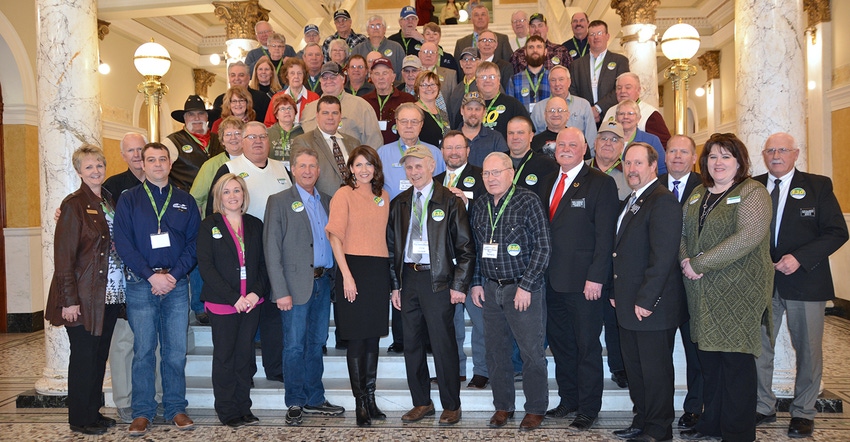 farmers and ethanol supporters gathered at the South Dakota capitol 