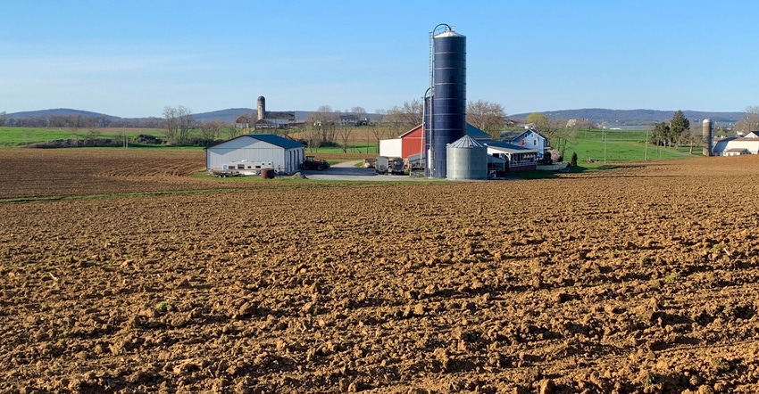 A freshly-planted field in Lancaster County, Pa.