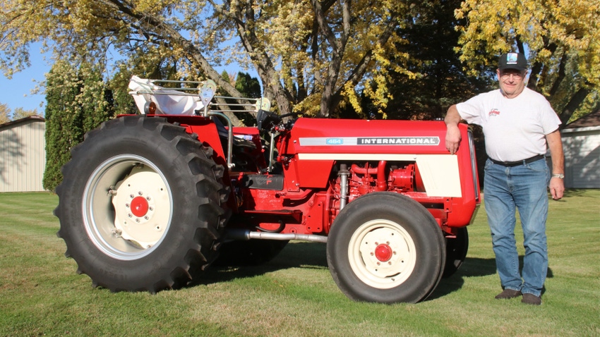 Bruce Fredrick and his 1976 International 464 tractor