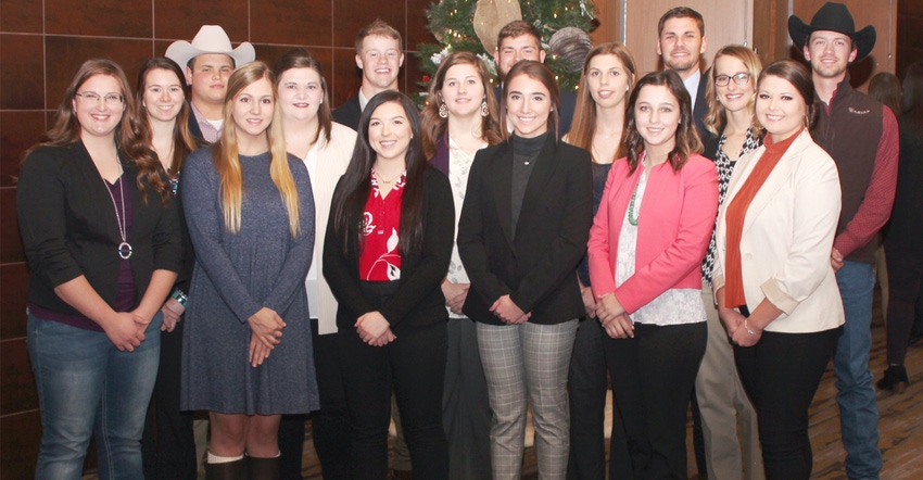 Twenty-one scholarship winners for the 2019-20 school year being recognized during the annual Kansas Livestock Association Co
