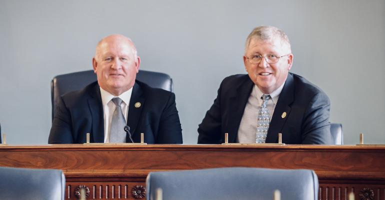 House Agriculture Committee Chair G.T. Thompson (left) and former chair Frank Lucas House Agriculture Committee Chair G.T. Thompson (left) and former chair Frank Lucas