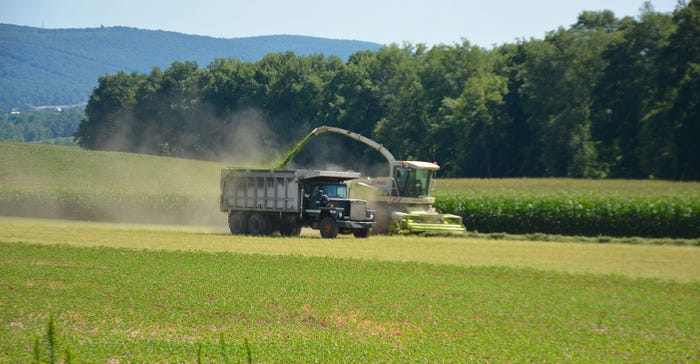 Hay harvesting in Berks County, Pa.