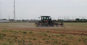 Manure being applied to field