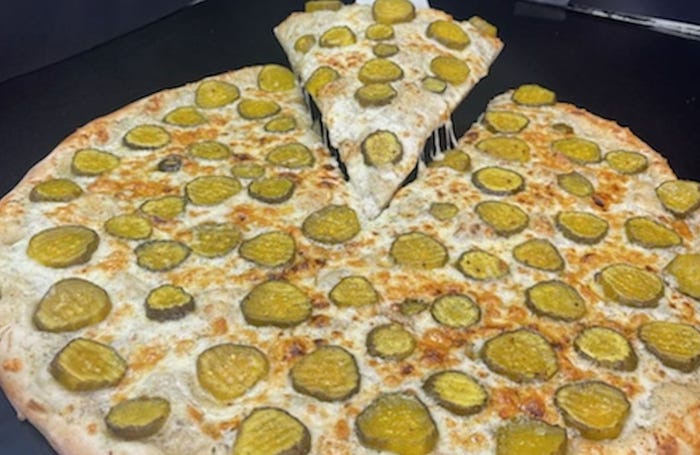 Pickle Pizza from Rick’s Pizza