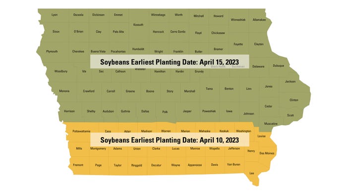 Earliest planting dates for replant insurance coverage were updated ahead of the 2023 planting season