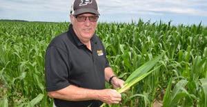 Bryan Overstreet in cornfield