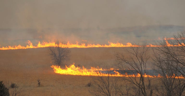 Controlled burn in fields