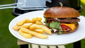 cheeseburger and fries on plate