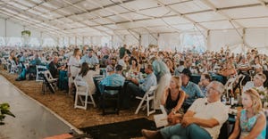 Tables of people attending Cattlemen’s Ball 