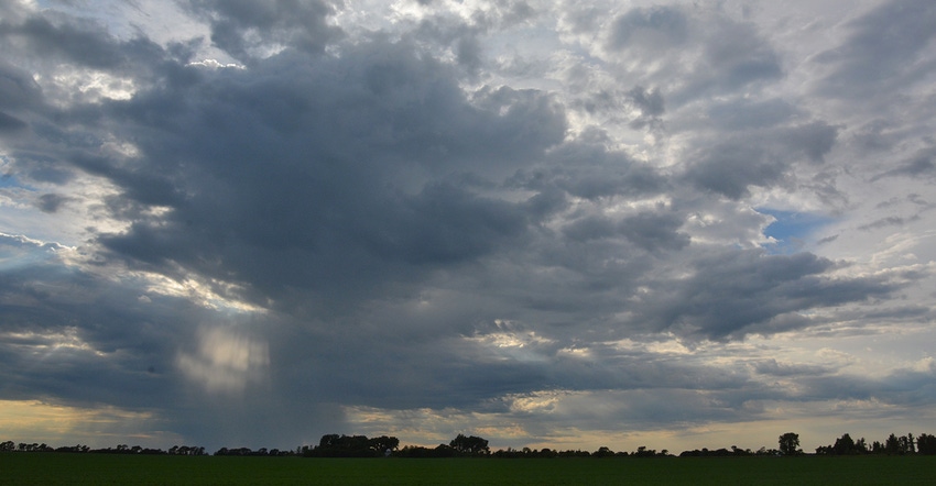 dark clouds in the sky