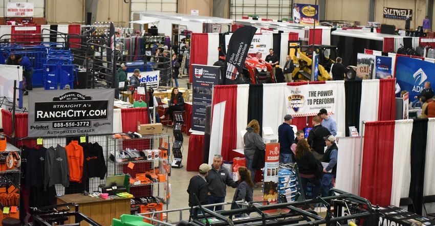 Trade show floor at Ohio Beef Expo