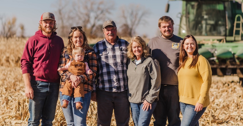 Dan and Betty Haynes with daughter, Clare;  Kevin and Nancy Thomas; and Mark and MiKayla Thomas