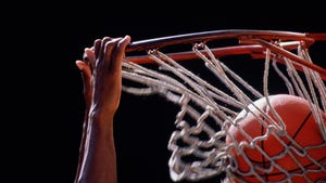 Basketball net slam dunk