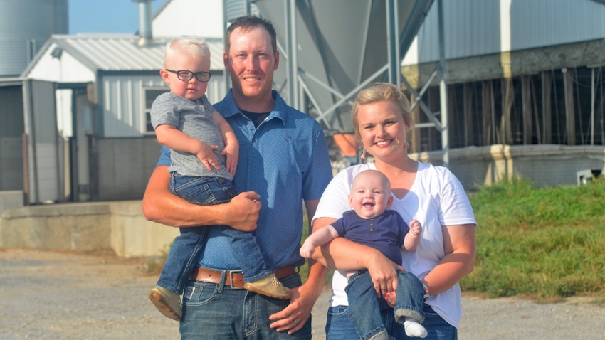 Josh Wendt and his wife Ally, along with their children, Cade, age two and Kolter, age five months