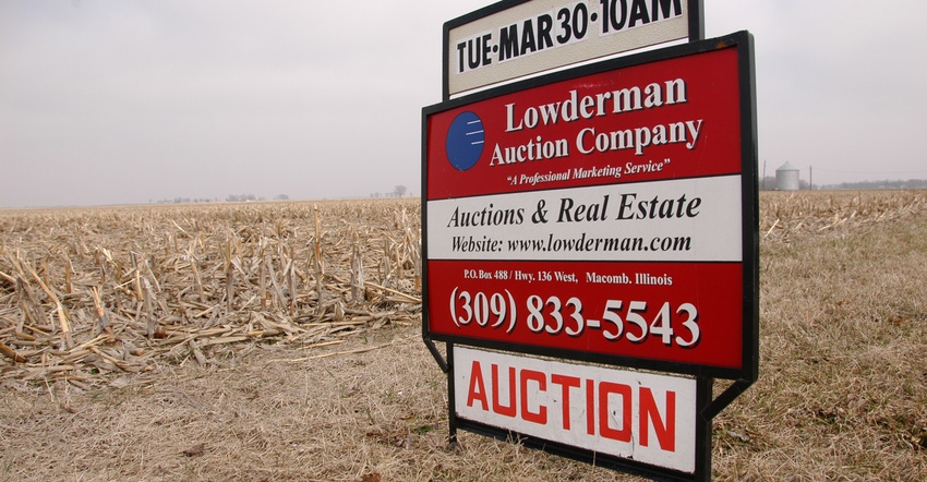 real estate auction sign