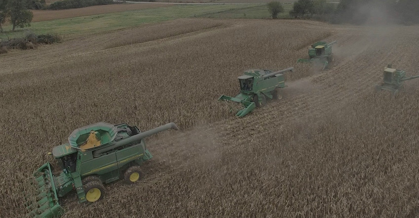 This screen shot of a harvest crew at work was taken from the HitchPin app