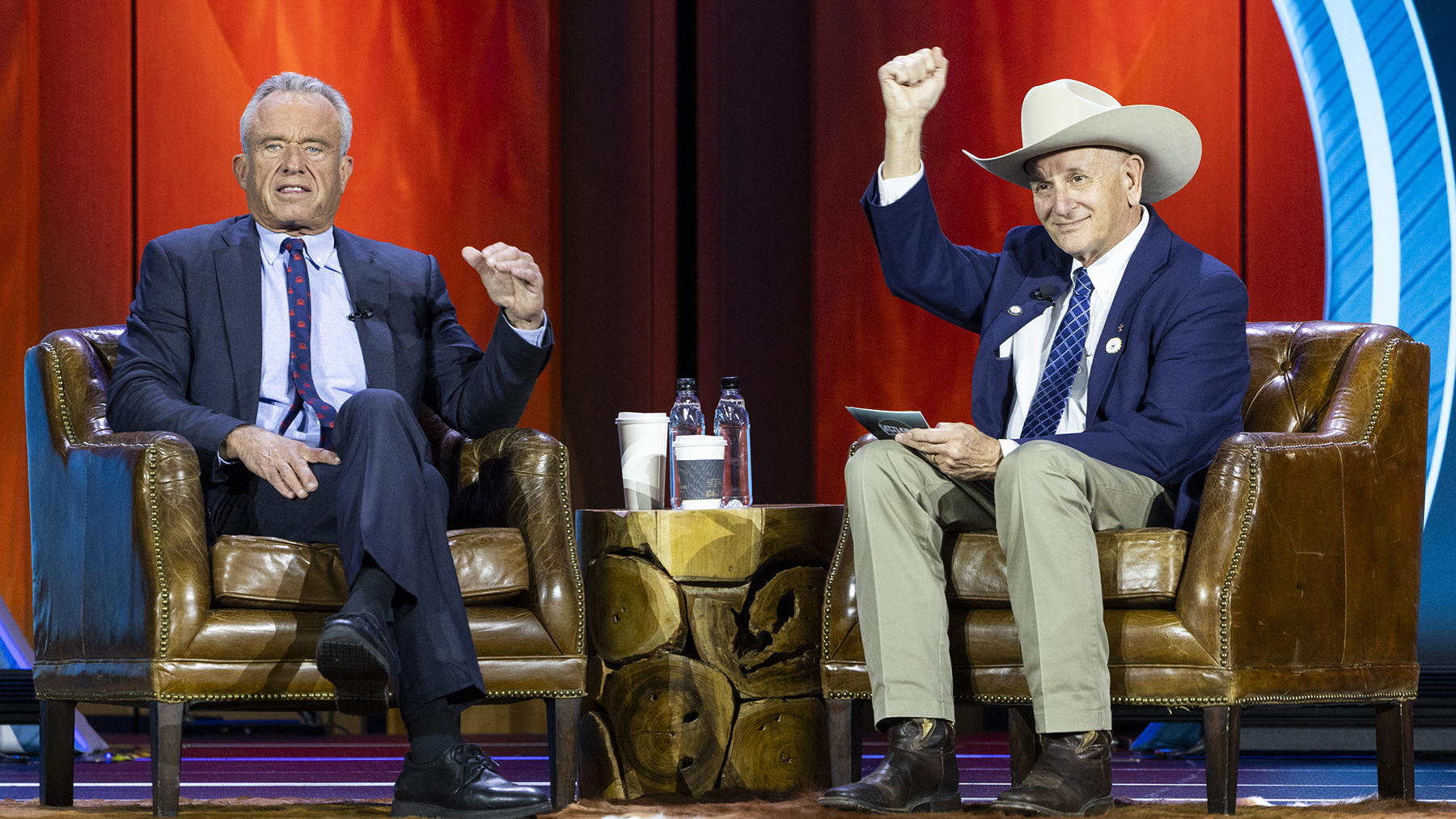 Robert F. Kennedy Jr., U.S. secretary of health and human services,  and Buck Wehrbein, president of the National Cattlemen’s Beef Association