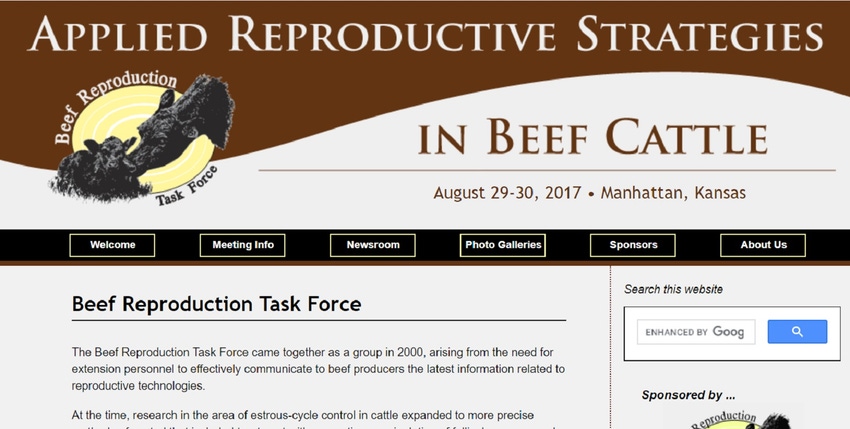 Web page of Beef Reproduction Task Force