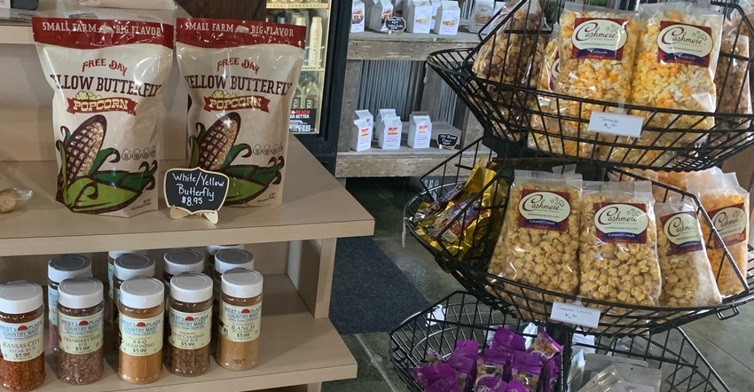 Retail display with Cashmere Popcorn