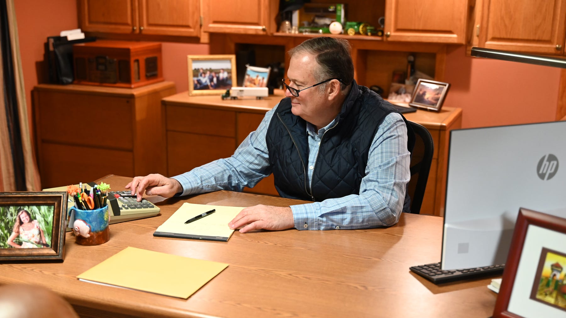David Meiss working at his desk