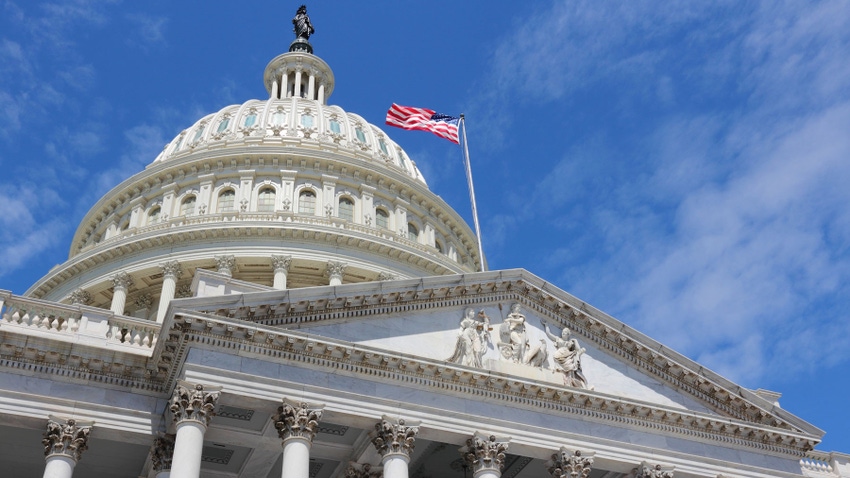 US capitol flag. US capitol flag.