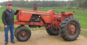 Eric Johnson with 170 Allis-Chalmers tractor 