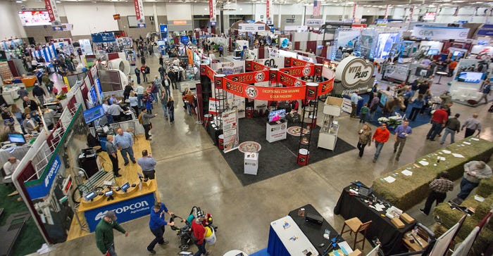 elevated view of the exhibit floor at World Dairy Expo 