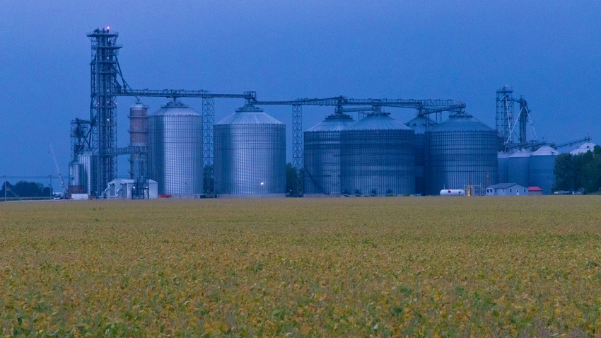 silos in a field
