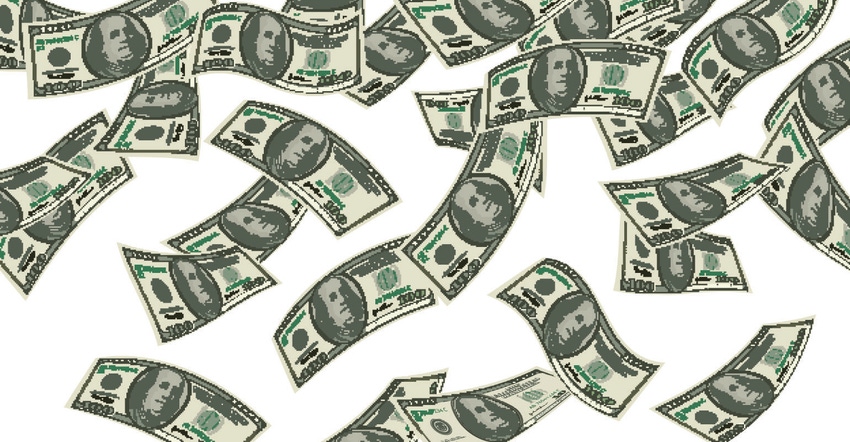 Money floating down Money floating down