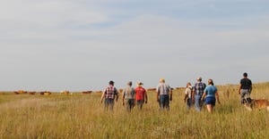 Students on a pasture tour