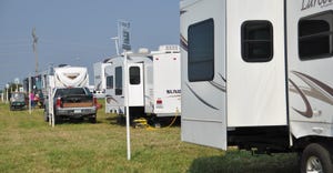 RV campers at Farm Progress Show