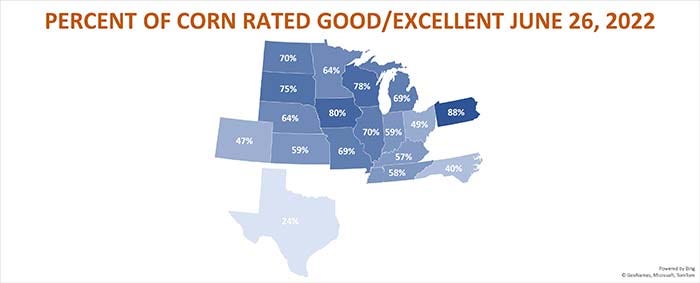 Corn ratings by state