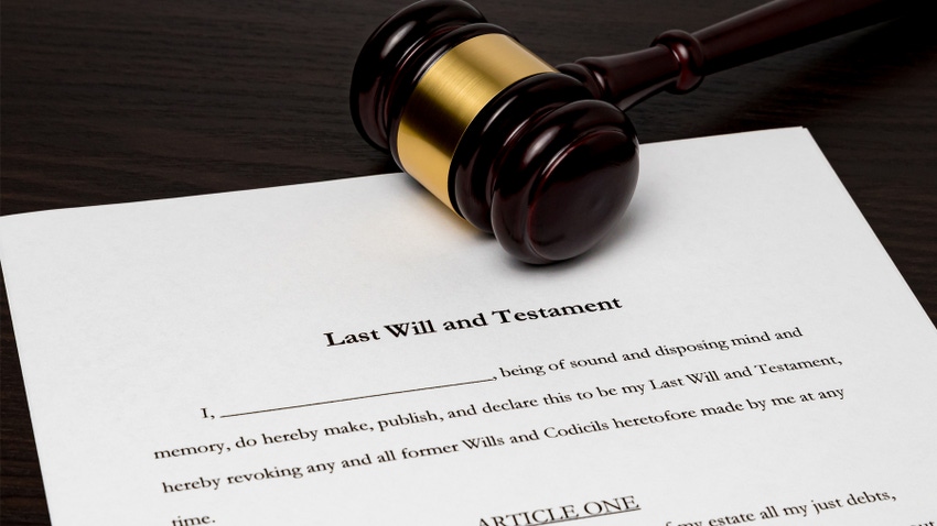 gavel with will and testament paperwork gavel with will and testament paperwork