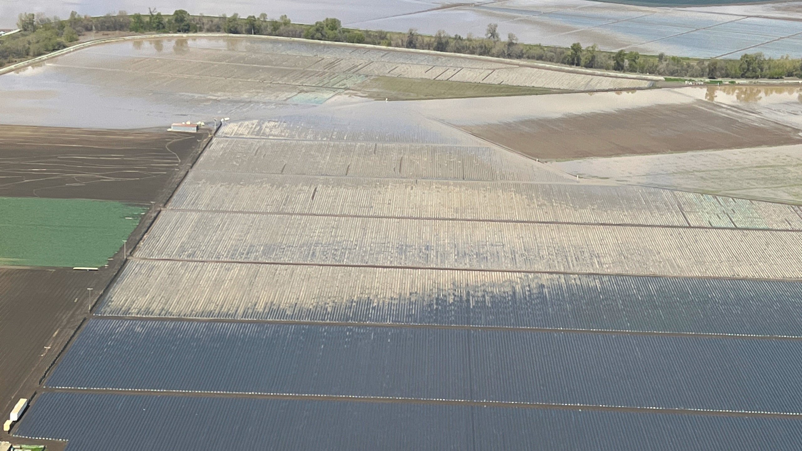 Flooded farmland