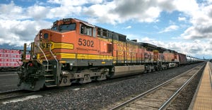 BNSF locomotive and train