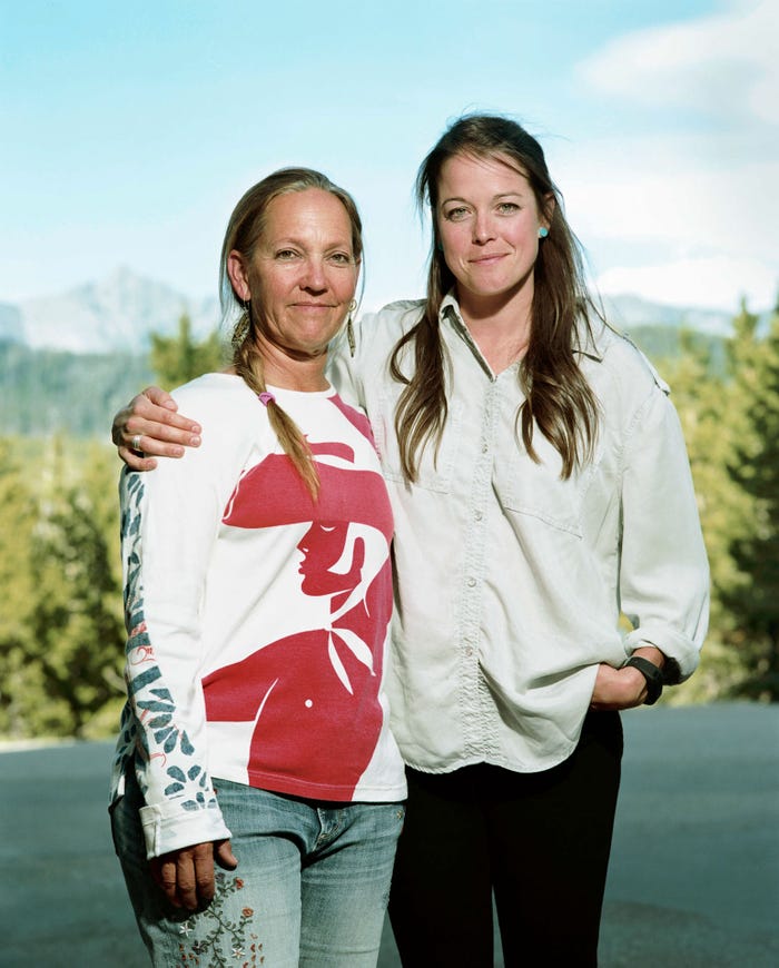 Sarah Gleason with her mentor Mimi Hillebrand, owner of the 777 Bison Ranch