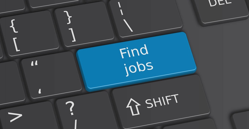 Close up of keyboard with 'Find Jobs' key highlighted