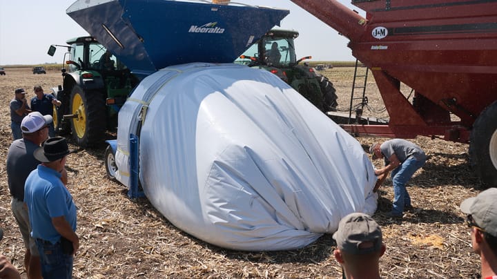 Neeralta demos grain-bagging system at Husker Harvest Days