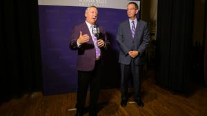 K-State President Richard Linton and first Vice President of K-State Marshall Stewart