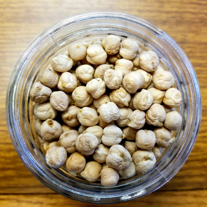 A bowl filled with ND Crown Kabuli Chickpeas 