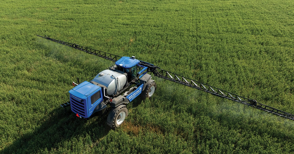 Weed Control Spray Rig New Holland targeted spray system offers smarter weed control