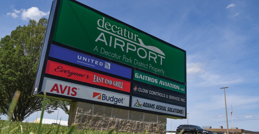 Decatur airport sign