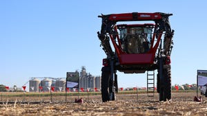 A tractor field demonstration