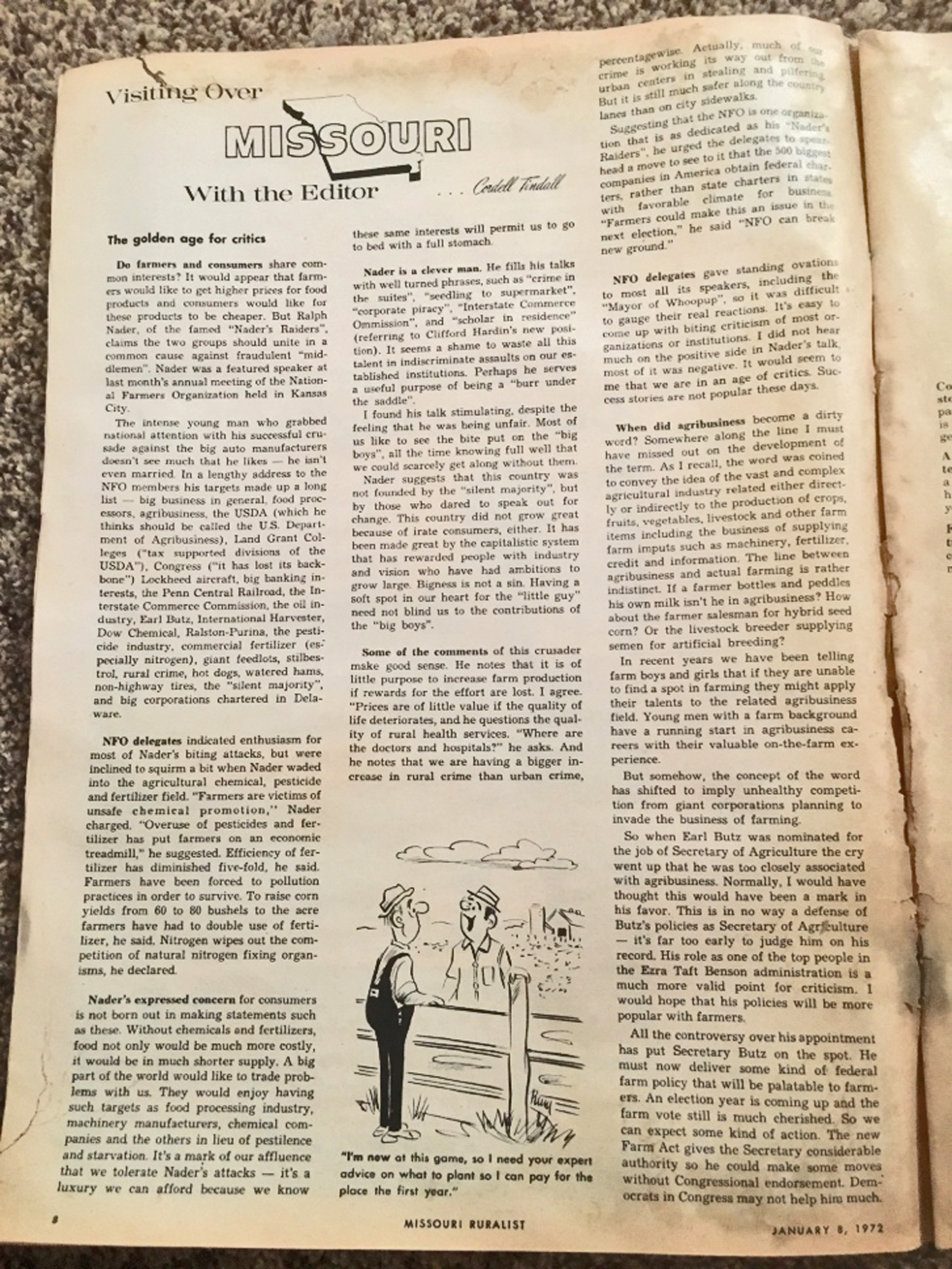 What were ag journalists reporting on 45 years ago?