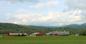 Scenic view of a Vermont dairy operation