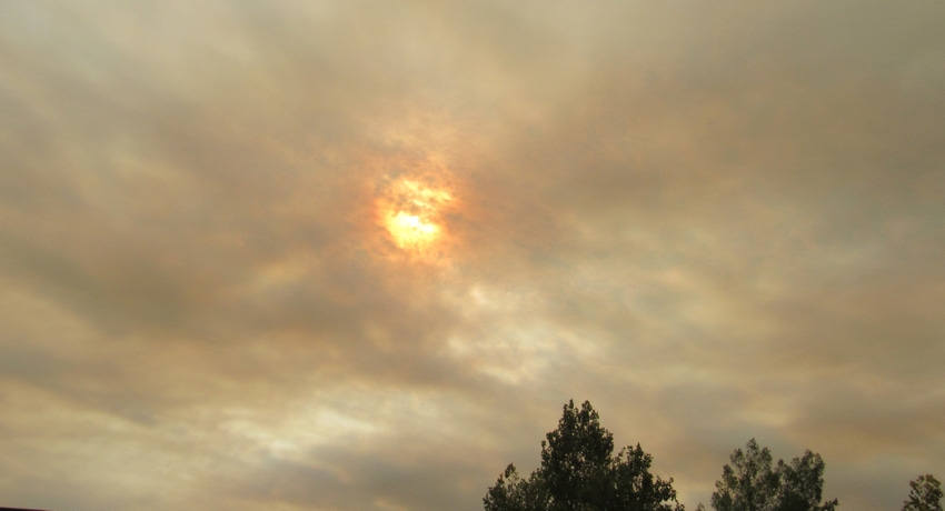 Sun shrouded in smoke Sun shrouded in smoke