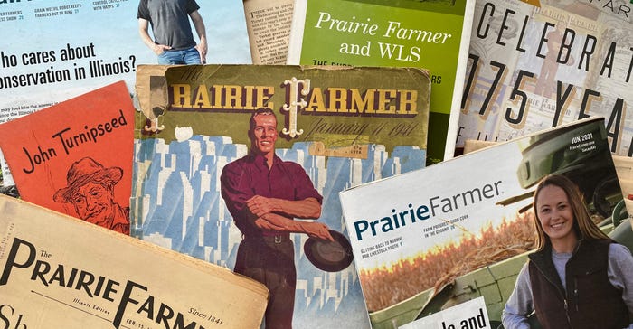 Collage of Prairie Farmer covers Collage of Prairie Farmer covers
